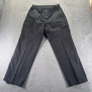Galls Pant Mens 34x32 Black Polyester Cargo Straight Leg Travel Workwear Utility